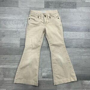 Gap Kids Girls Khaki Slim Bell Bottom Wide Leg Jeans 5